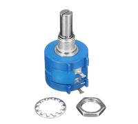 SHINEOFI Potentiomètre de Précision Multitours 10kω Modèle 3590s-2-103l Résistance Réglable en Métal Bleu ±0,5%, 2w et Réglage de Minuterie pour Électriciens