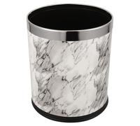 SHINEOFI Poubelle à Motif Marbré 225X260 MM Conteneur à Ordures Double Couche en Plastique PU Poubelle Cuisine et Salle de Bain Corbeille à Papier pour Maison et Bureau