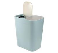 SHINEOFI Poubelle à Pédale Blanche Avec Double Compartiment Pour Déchets Secs Et Humides Conteneur à Ordures Pratique Pour Cuisine Et Salon