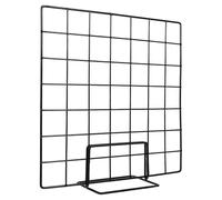 SHINEOFI Présentoir à Marchandises en Fer Noir Robuste Panneau de Grille Métallique, Support Photo Mural Élégant pour Événements Artisanaux et Expositions Faciles à Ranger