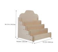 SHINEOFI Présentoir Bois Multifonction à Niveaux pour Cartes Postales Affiches et Cosmétiques Support Compact pour Bureau et Table de Travail