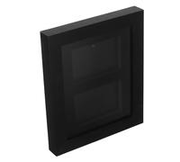 SHINEOFI Présentoir Mural Élégant Cadre Protecteur en Bois et Acrylique Support Robuste Noir pour Cartes à Collectionner et Médailles pour Galeries et Bureaux