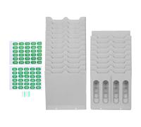 SHINEOFI Présentoir Mural pour Cartes de Pointage 40 Emplacements en Plastique Transparent Double Rangée Rétractable Support Suspendu Robuste pour Bureau Atelier et Gestion des