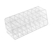SHINEOFI Présentoir Transparent à 24 Compartiments en Gradins pour Rouges à Lèvres, Organisateur Multifonction en PS pour Salle de Bain, Porte-Maquillage Compact et Rangement Cosmétiques