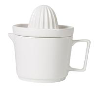 SHINEOFI Presse-agrumes Manuel Céramique Ergonomique Extracteur de Jus Portable Pratique avec Mug Intégré pour Extraction Rapide Résidu