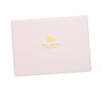 SHINEOFI Protector de Certificat de Naissance PU Étui Imperméable pour Documents Organiseur de Souvenirs Né avec Rapide et Design Carousel Blanc Simple