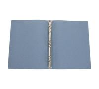 SHINEOFI Protège-cahier B5 à 9 Anneaux en Pu Bleu Bordures Arrondies, Prise en Main Confortable pour Bureau et Voyage Professionnel