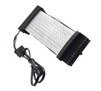 SHINEOFI Rallonge de Câble RGB 24Pin pour ATX Accessoire Informatique Argb Cordon d'alimentation Flexible et Solide Synchronisation Rvb pour Boîtier de Jeu Compatible Matx Couleur Tissée