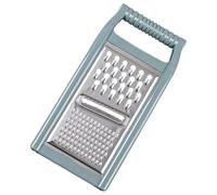 SHINEOFI Râpe Multifonction à Fromage et Légumes en Acier Inoxydable, Trancheuse Manuelle pour Pommes de Terre, Ustensile Cuisine Vert Antidérapant, 1 Pièce pour Préparation Rapide