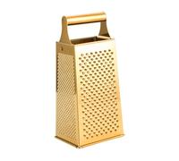 SHINEOFI Râpe Quatre Faces Acier Inoxydable Doré Multifonction Légumes Fromage Fruits Résistante et Facile à Ranger Outil de Cuisine et Portable