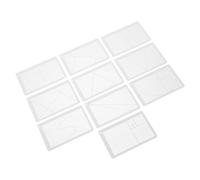 SHINEOFI Règle de Composition Artistique 10 Pièces en Acrylique Transparente, Outil de Dessin du Nombre D’or Modèle de Cercle et Échelle Réglable, pour Photographie et Peinture, Aide