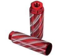 SHINEOFI Repose-Pieds de Rechange pour Vélo, Alliage D'aluminium Rouge | Montage Arrière pour Vtt et Bicyclette, Robuste, Haute Dureté, Résistant à L'usure, pour Garçon et Filles et Adultes