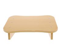 SHINEOFI Repose-Pieds en Bois Beige Compact et Antidérapant, Tabouret Simple et Stylé pour Salon ou Salle de Bain, Confort Ergonomique pour Bureau ou Maison