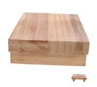 SHINEOFI Repose-Pieds en Bois De Paulownia Petit, Escabeau Léger Ergonomique, Tabouret Mobile pour Intérieur Et Extérieur, Adapté pour Personnes Âgées à Domicile, Bureau Et Salle De Bain