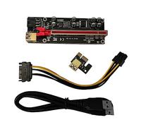 SHINEOFI Riser Pci-E 1X vers 16X pour Adaptateur de Carte Pci-E USB 3.0 Accessoires Informatiques GPU Installation Facile Compatible Les Systèmes de Noir