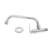 SHINEOFI Robinet Mural Horizontal Laiton pour Cuisine Robinet Eau Froide à Ouverture Rapide Pivotant à Adapté à Lévier et Machine à Laver Design Moderne et Fonctionnel