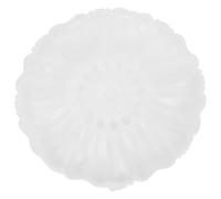 SHINEOFI Rosace de Plafond en Résine Blanche Médaillon Décoratif pour Plafonnier Diamètre Standard Motif Sculpté Ajouré Installation Simple Décoration Intérieure Classique pour Salon