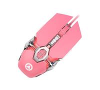 SHINEOFI Rose Souris de Jeu Professionnelle 4 Dpi, en Alliage D'aluminium | Lumière Respirante Multicolore, Toucher Confortable, Usage Ordinateur de Jeu, Public Gamer