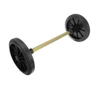 SHINEOFI Roue de Rechange en Caoutchouc pour Poubelle 4 Gallons Lot de 2 set de avec Creux 48 CM Remplacement pour Poubelle de Jardin Rue et Terrasse Roue Robuste et Facile à Installer