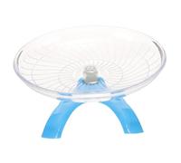 SHINEOFI Roue Silencieuse pour Hamster et Gerbille Roue de Course pour Petits Animaux Exercice Sûr et Polyvalent pour Hamster Rat Chinchilla et Écureuil Bleu Transparent