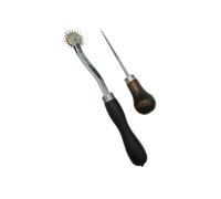 SHINEOFI Roue Surpiqûre Acier pour Couture Cuir Papier Outil Traceur de avec Manche Spacer de Couture Robuste et Pratique pour Artisanat