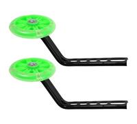 SHINEOFI Roues Stabilisatrices de Vélo Remplaçables, Vertes, 12-16 Pouces | Caoutchouc et Fer, Support Latéral à L’arrière, Bras Renforcé, Apprentissage Facile, Montage Rapide