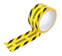 SHINEOFI Ruban Adhésif de Sécurité Jaune 4,8 Cm X 250 M Marquage Noir, Bande de Signalisation Industrielle Autocollante, Résistant aux Intempéries pour Murs, Sols et Équipements de