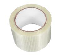 SHINEOFI Ruban Adhésif Fibre de Verre Renforcé Bande Adhésive Transparente à Maille Résistante pour Cerclage Réparation et Usage Industriel