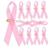 SHINEOFI Ruban De Sensibilisation Cancer Du Sein Épingle Délicate Accessoire De Collecte De Fonds Métal Doré Portable Et Amovible Femmes Événements Caritatifs Petit Format 200 Pièces