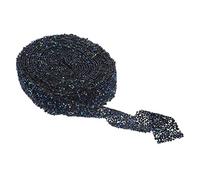 SHINEOFI Ruban Strass Autocollant à Colle Thermofusible Large Décoration Costume et Accessoires Mètres Noir Bleu Ab Facile à Découper et Coller pour Vêtements et Artisanat