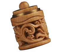 SHINEOFI Sachet Bois Sculpté Suspendu DIY Diffuseur Parfumé Portable pour Voiture et Maison Décoration Creuse Style Chinois Accessoire Clé Vintage