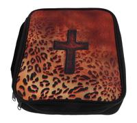SHINEOFI Sacoche de Rangement pour Objets Sacrés Sections Individuelles, Rembourrage Épais et Motif Croix Subtil, pour Cérémonie de Baptême et Service Religieux, Polyester 27x22,5x5cm