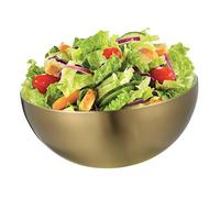 SHINEOFI Saladier Inox Doré Bol à Salade Pratique Acier Inoxydable pour Servir et Mélanger Usage Familial et Professionnel Design Élégant et Facile à Nettoyer
