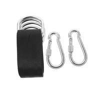 SHINEOFI Sangle de Suspension pour Balançoire Polyester avec Mousqueton Kit Solide pour Siège Bois Hamac et Balançoire Arbre Durable Face aux Conditions Climatiques et Vent Fort