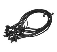 SHINEOFI Sangles Élastiques D'arrimage en Plastique Noir 10 Pièces Liens de Serrage Multifonctions, Forme Compacte pour Rangement de Câbles et Fixation Extérieure