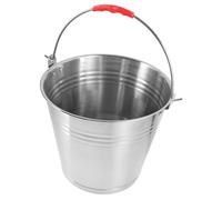 SHINEOFI Seau à Eau et Alimentation Chevaux Acier Inoxydable avec Poignée Seau Polyvalent pour Nourrir Poulains Stockage Lait et Eau et Portable pour Ferme Équine