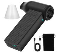 SHINEOFI Sèche Cheveux Portable Électrique Ventilateur à Air sans Fil Puissant pour Nettoyage Automobile et à