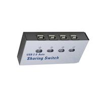 SHINEOFI Sélecteur de Partage USB 2.0 pour Imprimante et Scanner Commutateur Automatique 4 Ports Compatible Pc Bureau Compact Matériau Solide Noir