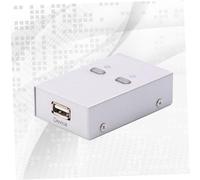 SHINEOFI Sélecteur USB 2.0 Partage D'imprimante Et Commutateur Automatique pour Scanner, Ordinateur, Usage Bureau Et Maison, Boîtier Compact Solide, Connexion 2 Ports