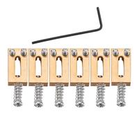 SHINEOFI Selles de Chevalet Tremolo en Cuivre 6pcs pour Guitare Électrique avec Processus de Fabrication Précis et Distance de Corde 10,5 mm Accessoires pour Amateurs de Guitare
