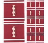 SHINEOFI Serviettes de Table Décoratives en Papier Robuste et Confortable Marron 20pcs Football pour Fêtes D'anniversaire Thème du Rugby