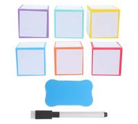 SHINEOFI Set de Dés en Mousse Eva Effaçable 5cm pour Usage en ube Blanc Résistant pour Étudiants et Enseignants