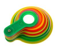 SHINEOFI Set de Jauges de Mesure Diamètre Fruits Plastique Outil pour Oranges Pommes Pêches Agrumes Cercles Colorés Faciles à Lire