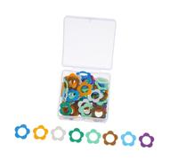SHINEOFI Set de Marqueurs de Maille Plastique Forme de Fleur Multicolores Clips de Signalisation pour Crochet et Tricot Accessoires DIY pour Tricotage de Pulls et Travaux Aiguille