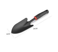 SHINEOFI Set de Outils de Jardin Fer avec Manche Antidérapant Pelle Large Râteau et Binette Double Usage Accessoires pour Balcon et Plantes Pot pour Désherbage et Plantation Maison