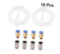 SHINEOFI Set de Raccords Pneumatiques Rapides Tubes Ptfe Résistants Chaleur pour Accessoires et Composants Imprimante Connecteur Démontable pour Remplacement et Assemblage Facile