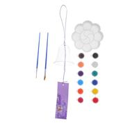 SHINEOFI Set DIY Wind Chimes Kit Handmade Painted Japanese Glass Bells with Colors Paints and Brushes Decor and Birthday Gift