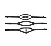 SHINEOFI Silicone Sangle de Masque de Plongée Réglable 3 Pièces, Noir | Compatible Plongée et Snorkeling, Ajustement Confortable Antidérapant, Limite les Fuites D'eau, Modèles 2011 2014 166