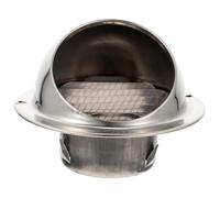 SHINEOFI Sortie D'évacuation Murale Ronde en Acier Inoxydable 304 Poli, Diamètre 70 Mm, Hotte D'extraction Anti-vent pour Installation Extérieure, Couverture de Ventilation Résistante