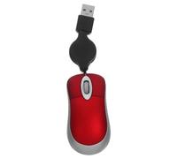 SHINEOFI Souris Filaire USB Télescopique Ergonomique pour Notebook et Desktop Office Home Rouge Plastique 3 Boutons 1000DPI